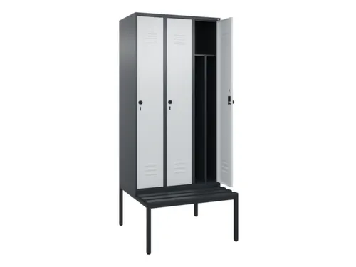 locker voor scheiding van kleding,HxBxD 2120x900x815mm,3vak