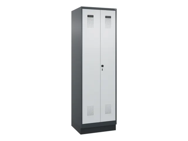 armoire vestiaire noir et blanc,HxlxP 1950x600x500mm,2compart.