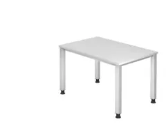 In hoogte verstelbaar bureau,HxBxD 680-760x1200x800mm,blad wit