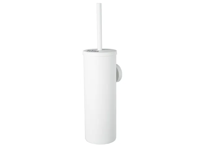Set WC brosse et pot métal blanc 332140