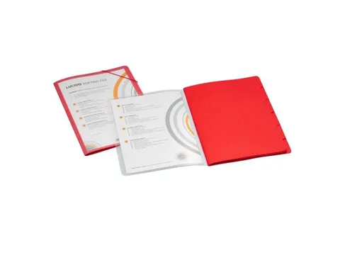 Sorteermap Jalema Lucido Avanti A4 6 Vaks Rood karton