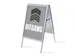Stoepbord A1 complete set met print "UITGANG" Grijs
