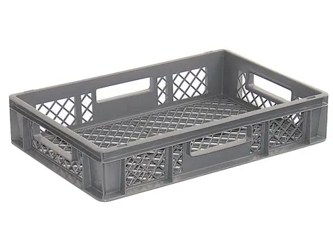 Euronorm Stapelkrat Pe 120x600x400mm 23liter Open Grijs