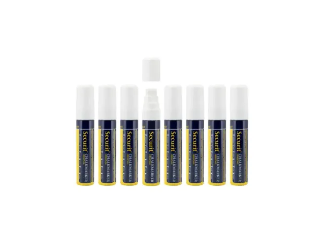 Krijtstift Securit Sma-720 Blokpunt 7-15mm Wit 8 Stuks
