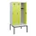 locker met bank,HxBxD 1950x900x815mm,3vak,vak B 300mm,draaigrendel