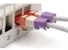 Kleurclips Voor Patchkabels RJ45-stekkers Paars 100 Stuks