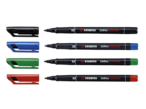 Viltstift STABILO OHpen 843/41 permanent rond medium blauw