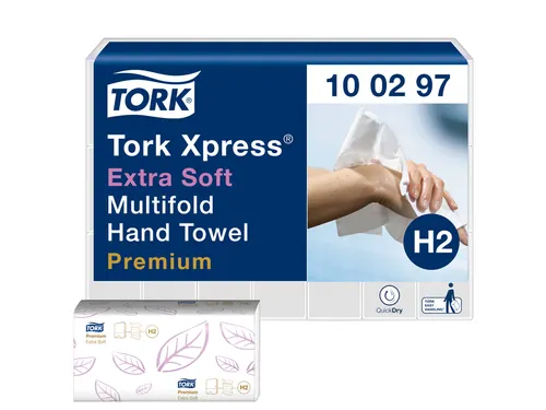 Tork 100297 Xpress Handdoek Premium H2 ZigZag Extra Soft 2-laags