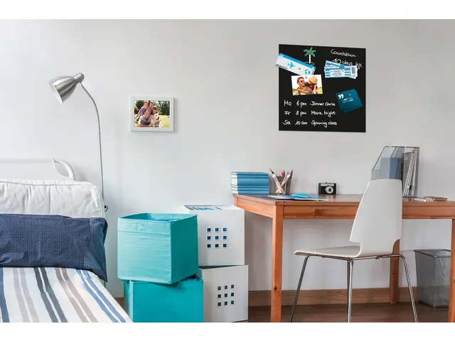 Tableau magnetique en verre Be!board 450x450mm Noir