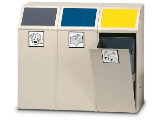 Conteneur De Tri Sélectif 69L Seau Intérieur Autocollant Biodégrad