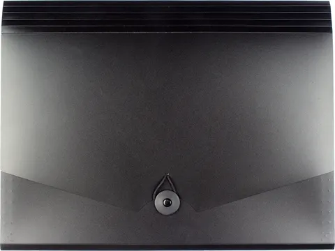 Documentenmap Kangaro A4, 13 vaks, zwart, elastieke sluiting