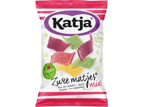 Snoep Zure Matjes Mix Vegan Zak 250 Gram