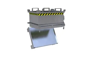 mini-bodemklepcontainer,HxLxB 625x600x800mm,0,13m³,inrijbeugel,staal - 1