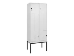 Z-garderobekast,HxBxD 2120x800x500mm,vak B 200/400mm,draaigrendel