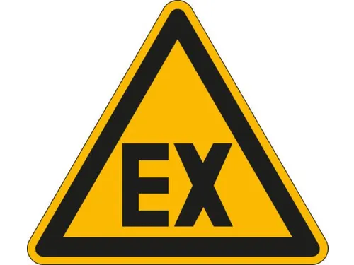 Waarschuwingsbord,Waarschuwing: Explosiegevaarlijke Atmosferen,Sticker