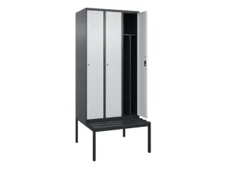 locker voor scheiding van kleding,HxBxD 2120x900x815mm,3vak - 2