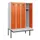 locker met bank,HxBxD 1950x1200x815mm,4vak,vak B 300mm,cilinderslot