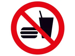 verbodsbord,eten,drinken verboden,sticker,folie,standaard,Ø 100mm