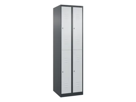 dubbeldekse locker,HxBxD 1850x500x500mm,2x2vak.,vak B 250mm