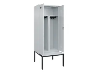 PBM-locker met bank,HxBxD 2120x800x815mm,2vak,vak B 400mm - 1
