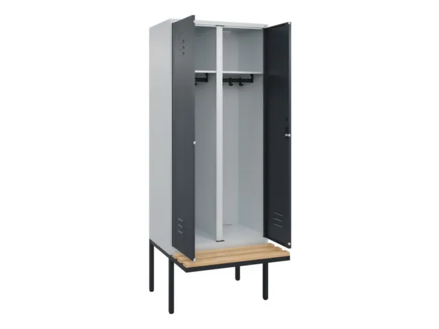 locker voor scheiding van kleding,HxBxD 2120x800x815mm,2vak