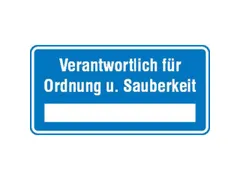 aanwijzingsbord,Verantwoordelijk voor orde en netheid