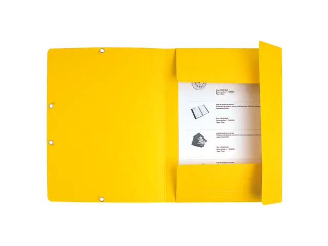 Chemises à élastiques carte lustrée 3 rabats - Couleurs assorties