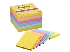 Memoblok Post-it 654 Super Sticky 76x76mm Summer Sorbet 6 stuks