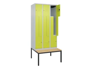 Z-garderobekast,HxBxD 2120x900x815mm,6vak,vak B 300mm,cil.-slot - 2