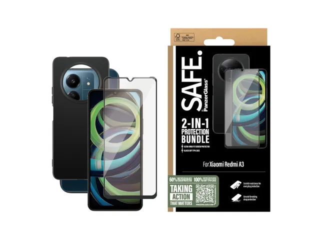 PanzerGlass SAFE. by 2-in-1 Bundle Xiaomi Redmi A3, Xiaomi, Xiaomi