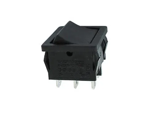 Vermogen Rockerschakelaar 5A-250V Dpdt On-On - Zwart