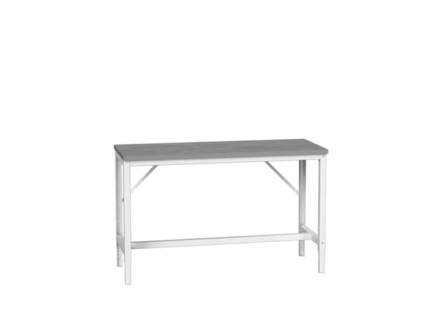 werkbank,HxBxD 780-930x1500x600mm,linoleumblad,4voeten,RAL7035
