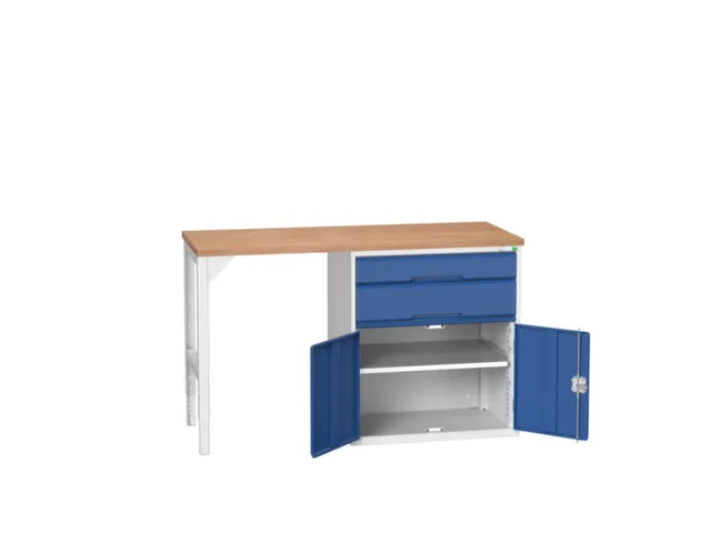 werkbank,HxBxD 930x1500x600mm,multiplexblad,2voeten/1container