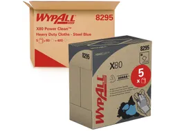 Poetsdoek WypAll X80 Powerclean 42,6x21,2cm 80vel pop-up blauw 8295