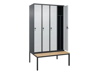 locker voor scheiding van kleding,HxBxD 2120x1200x815mm,4vak - 2