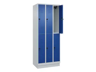 dubbeldekse locker,HxBxD 1950x750x500mm,3x2vak.,vak B 250mm - 2