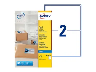 Etiket Avery J8168-25 199.6x143.5mm Inkjet wit 50 stuks - 2