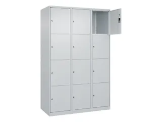 lockerkast,HxBxD 1850x1200x500mm,3x4vakken,vak B 400mm,cil.-slot - 1