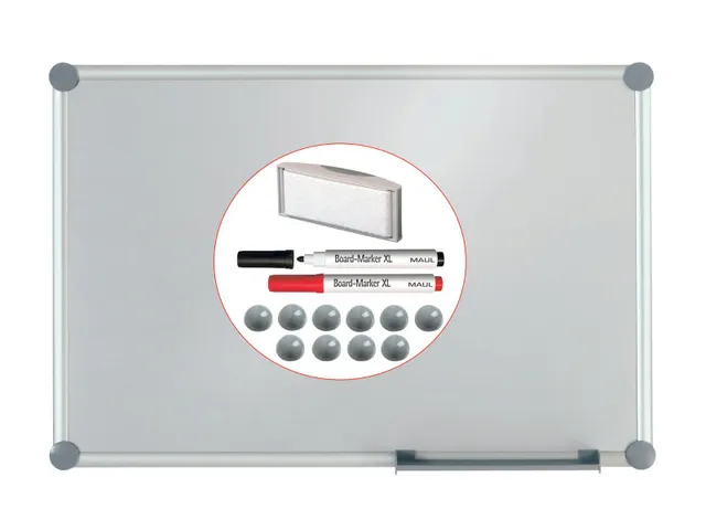 Whiteboard 2000 MAULpro set 90x120cm Zilver