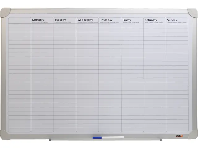 DESQ Whiteboard Weekplanner 60x90cm