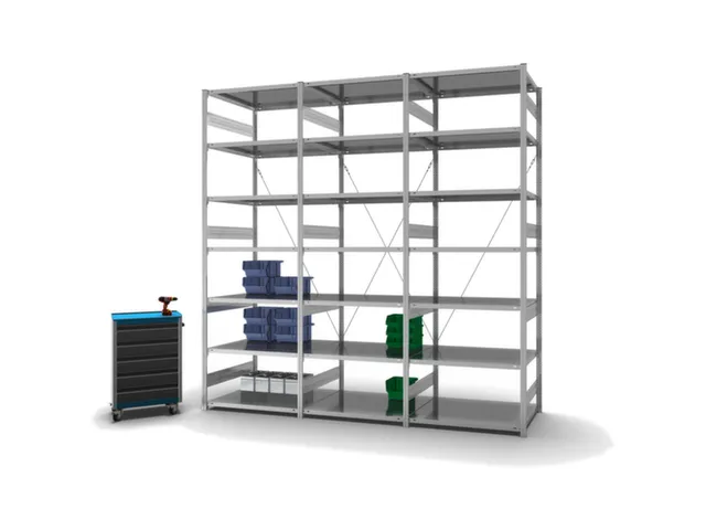 rayonnage modulaire,rayonnage départ,HxlxP 3000x1060x835mm