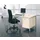 bureau,HxBxD 720x1600x800mm,decor blad noten,onderstel RAL9006