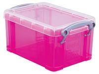 Opbergdoos 0,7 Liter Transparant Roze