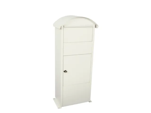 pakketbus,staal,mat wit,HxBxD 1100x410x265mm,inworp/uitname voor