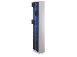 lockerkast,HxBxD 1950x485x250mm,2x11vakken,cil.-slot,RAL5010