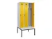 locker met bank,voor scheiding van kleding,HxBxD 2120x900x815mm,3vak
