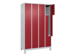 Z-garderobekast,HxBxD 1950x1200x500mm,vak B 150/300mm,cil.-slot,voeten - 2