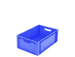 Euronorm Stapelkrat Pp 220x600x400mm Wanden/bodem Gesloten Blauw 44l
