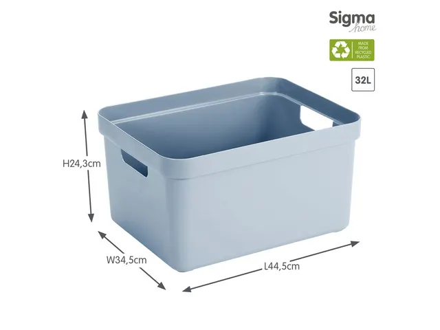 Sigma Home opbergbox 32L blauw - 44,5x34,5x24,3cm