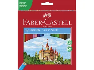 Kartonnen etui met 48x kleurpotlood Castle zeskantig - 1